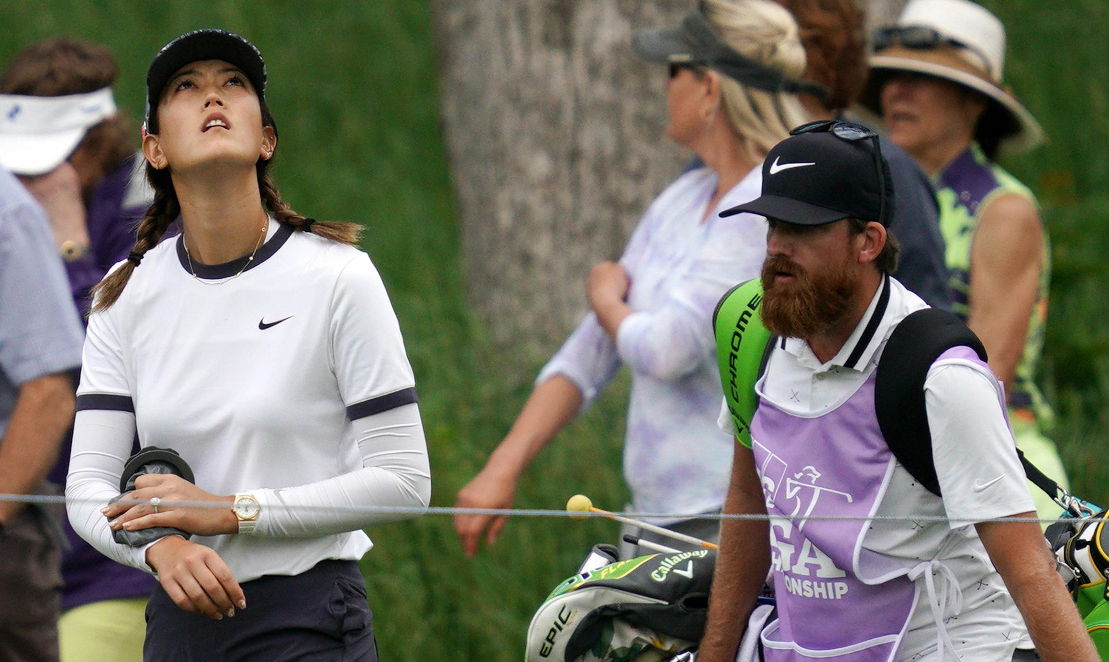 Michelle Wie was playing in her first event in two months and frequently iced her injured right wrist. "It was a little foolish to think that I would shoot really well after only hitting balls [again] a week ago at a course like Hazeltine," Wie said.