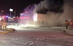 The Zup's grocery in Cook, Minn., fell victim to a fire that began soon after closing time Monday.