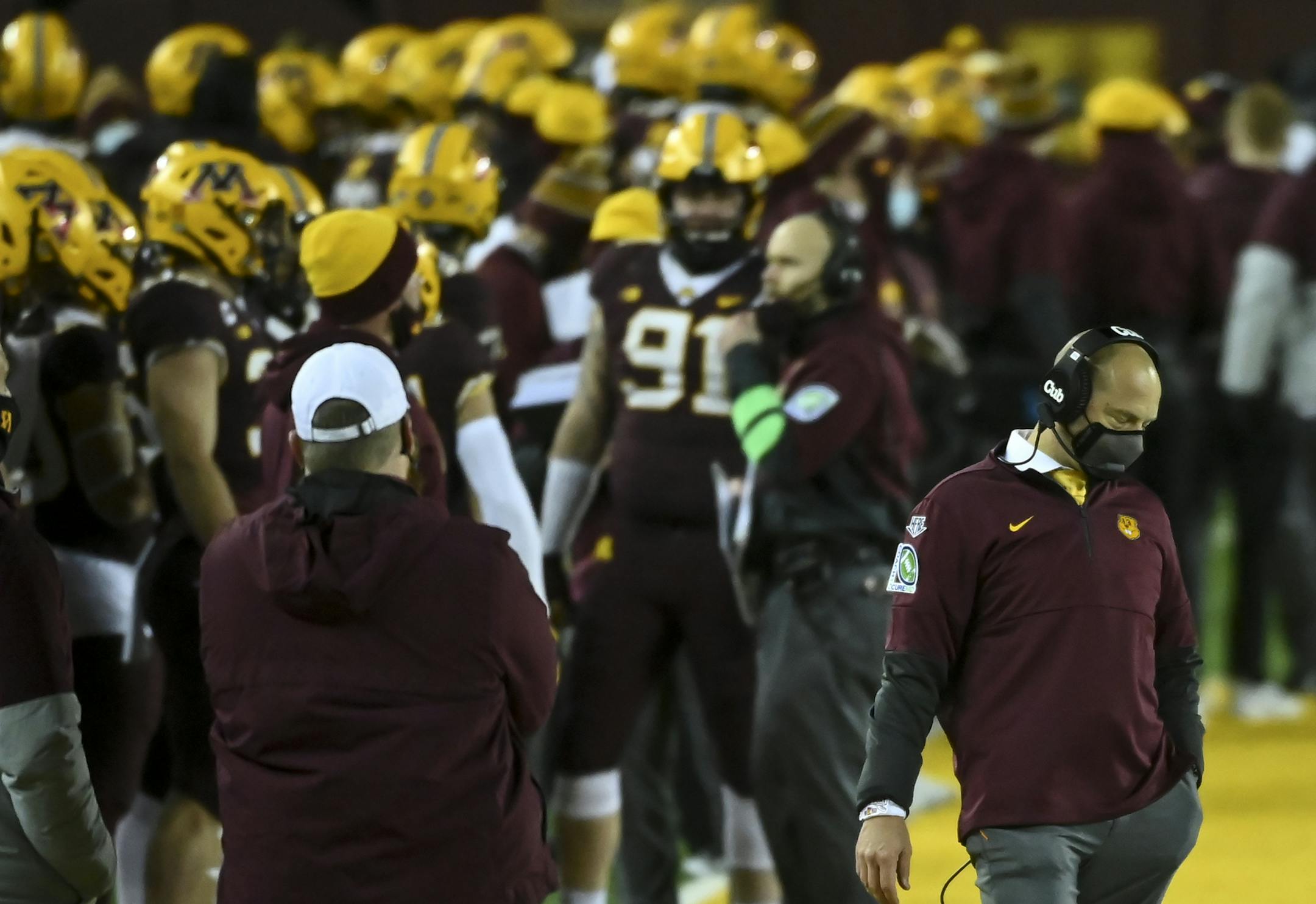 Gophers coach P.J. Fleck won't be on the sideline Saturday. A COVID-19 outbreak on his team forced a home game against Northwestern to be canceled.