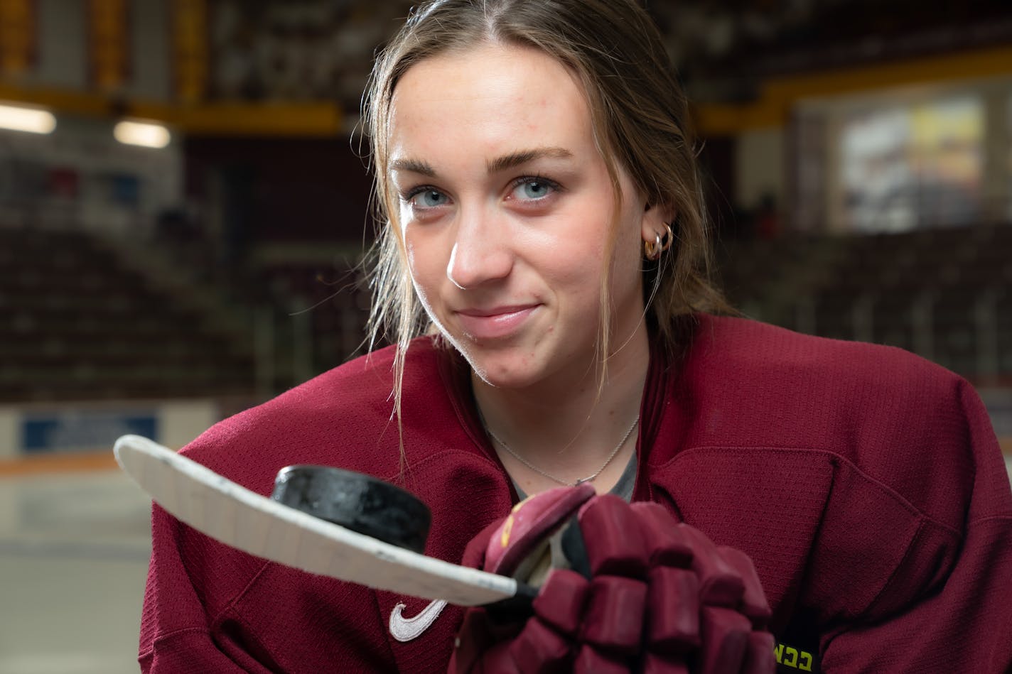 Gophers women's hockey star Taylor Heise, Tuesday, March 1, 2022 Minneapolis, Minn. Taylor Heise could win the Kazmaier Award, leading nation in scoring for No. 1 team. ] GLEN STUBBE • glen.stubbe@startribune.com