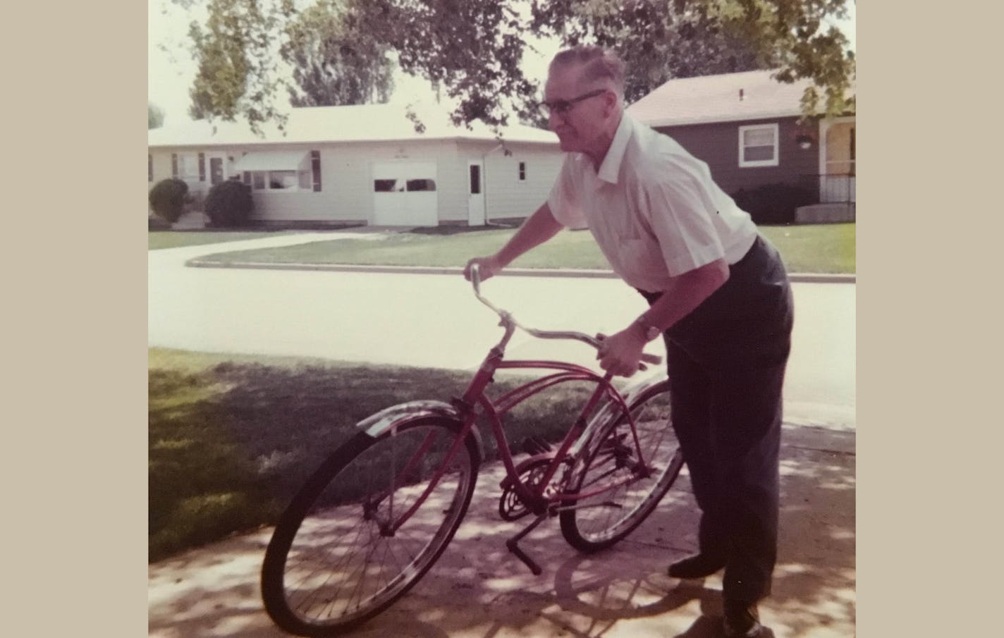 The author's grandfather, Martin Dallmann, circa 1976. Some of the homes in this Mankato neighborhood were ones he built.