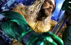 The Aquaman figure is illuminated in the new display at Madame Tussauds wax museum on International Drive in Orlando, Fla. on Monday, Dec. 10, 2018. T
