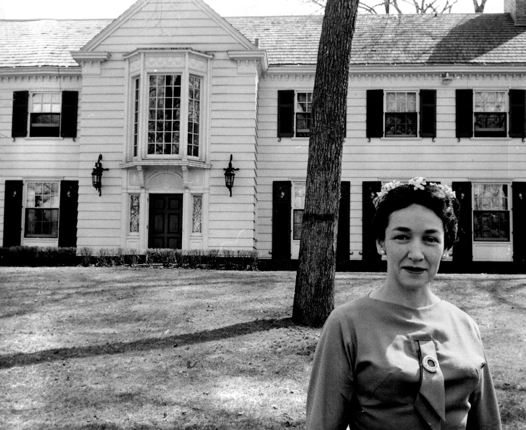 April 23, 1960: Marian Wilson, the wife of University President O. Meredith Wilson, got her first good look at Eastcliff prior to moving in.