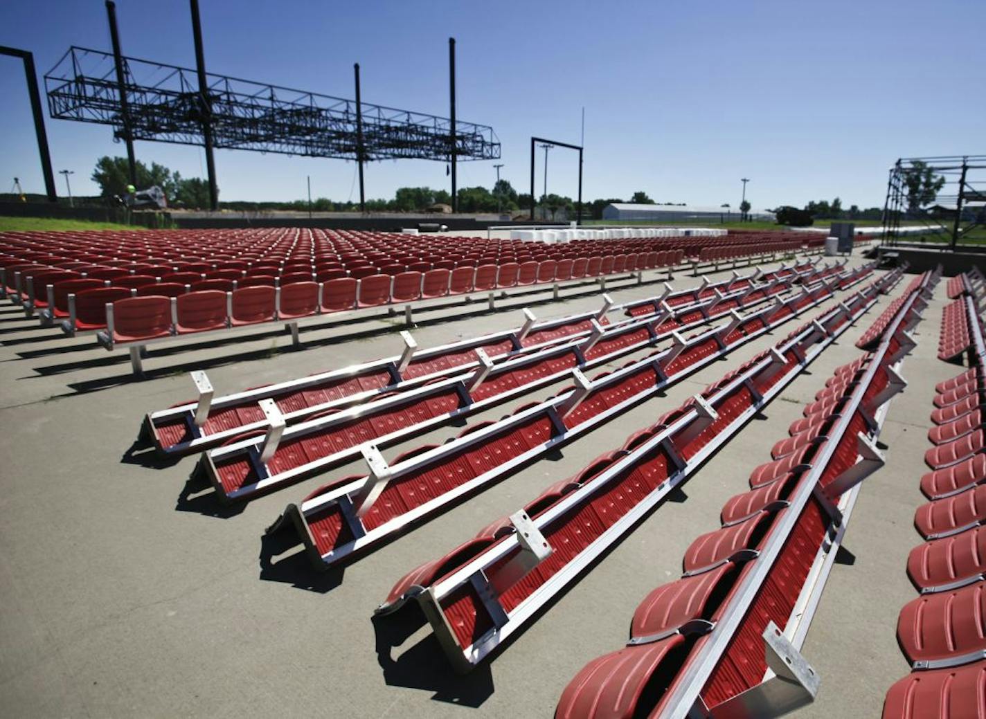 Permanent chair seating was added and reconfigured for the new Somerset Amphitheater.