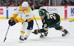 Gustav Nyquist has been on a tear for Nashville this season after joining the Wild at the trade deadline in 2023. The winger has 49 points and is ridi