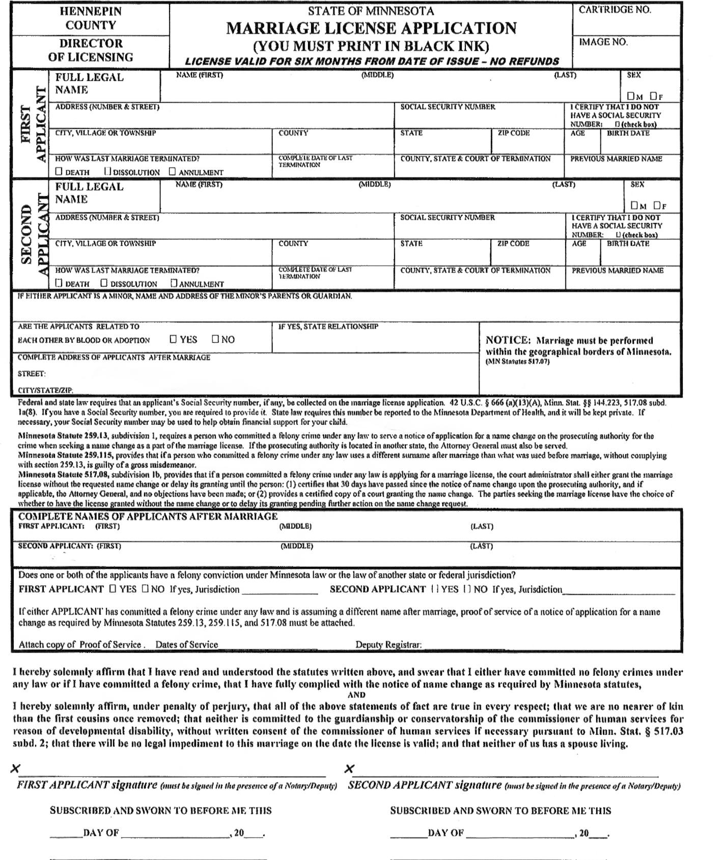 marriage license