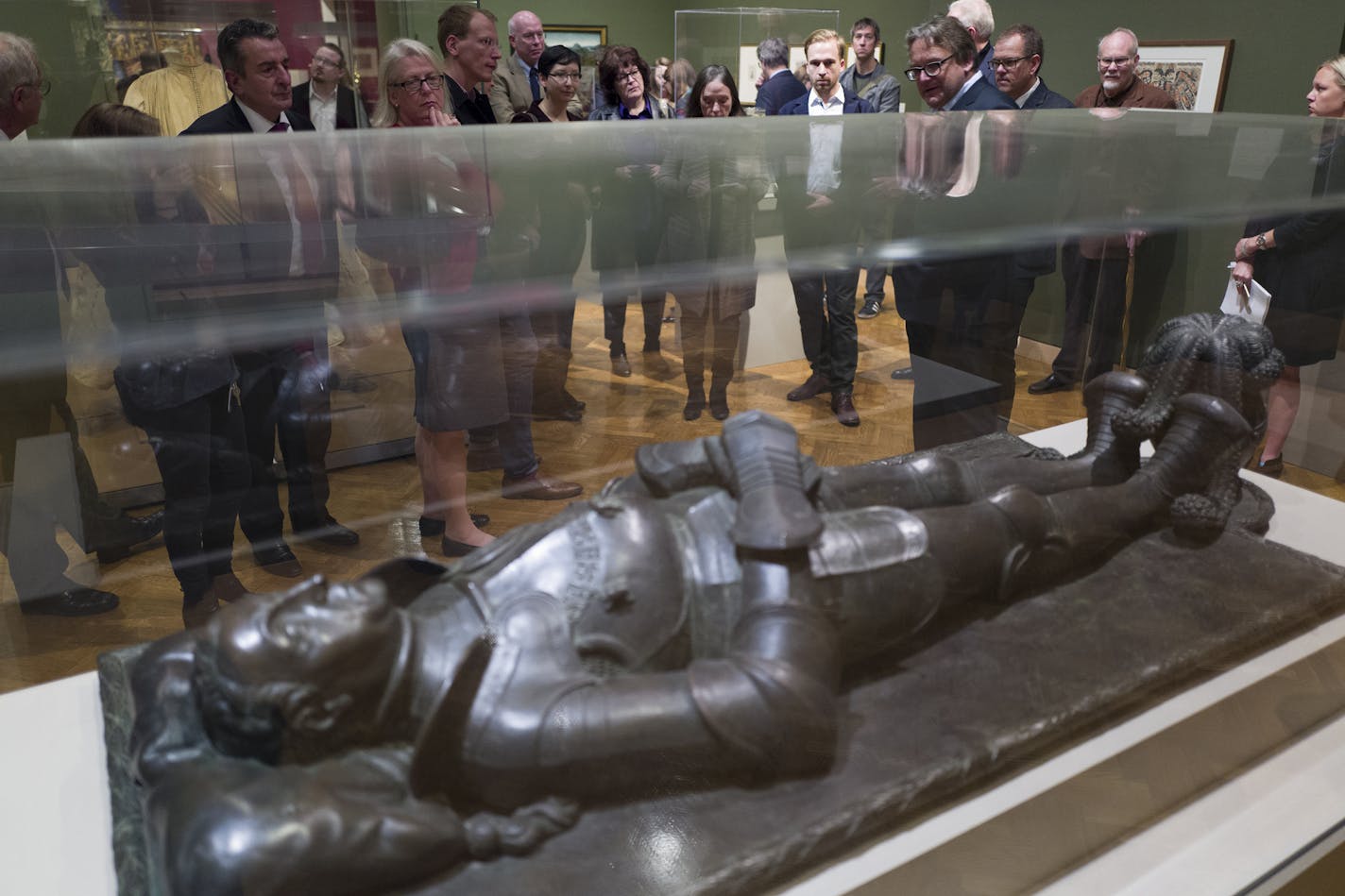 Prof.Dr. Harald Meller Sirector and State Archaeologist from Germany talked about the Tomb of County Hoyer VI of Mansfeld-Vorderot during a media tour at The Minneapolis Institute of Art Thursday October 27, 2016 in Minneapolis, MN. ] First exhibition marking 500th anniversary of Martin Luther's "Ninety-Five Theses" opens at the Minneapolis Institute of Art October 30. Jerry Holt / jerry. Holt@Startribune.com