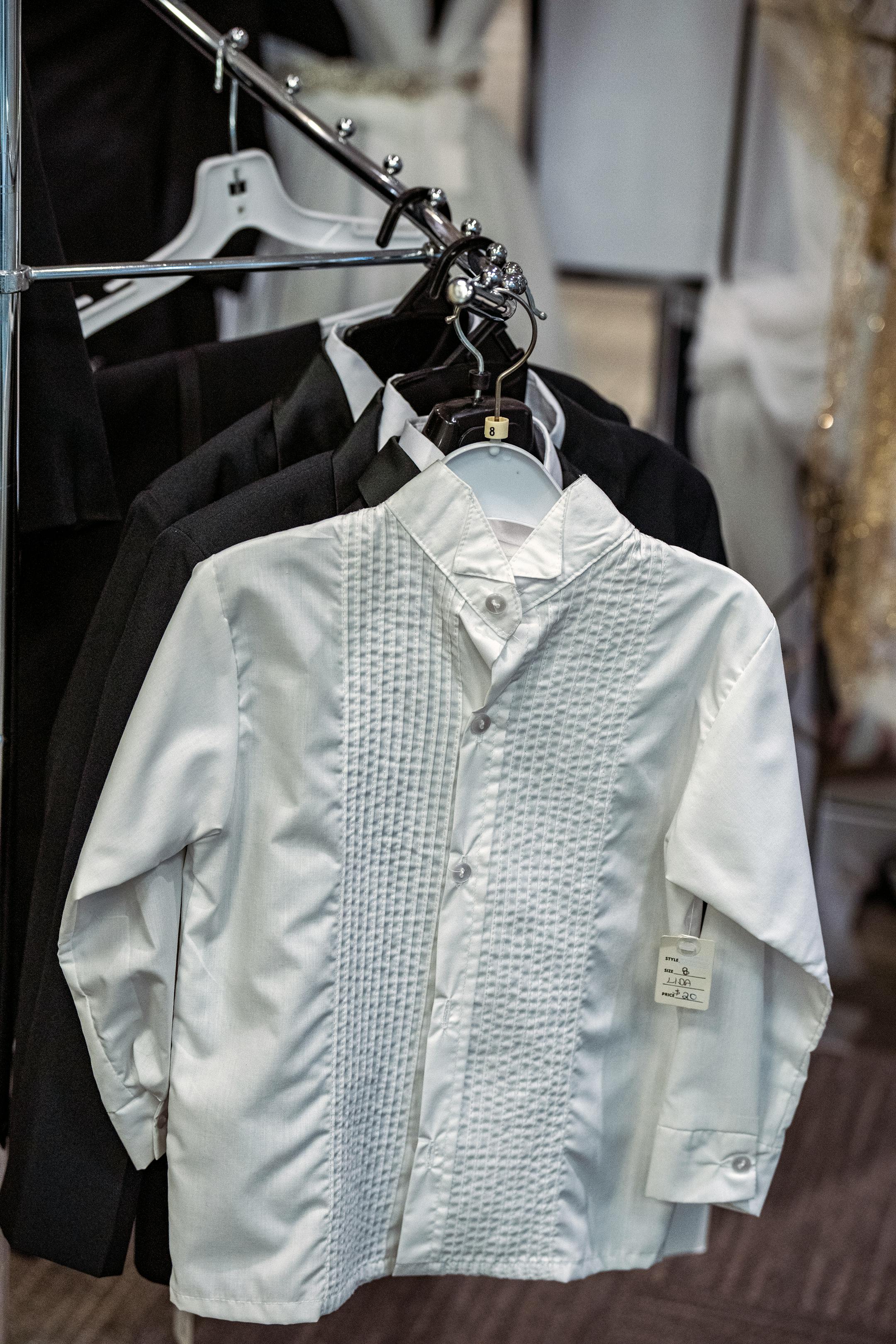 Wedding apparel and other items are for sale in the boutique section of the Chapel of Love.