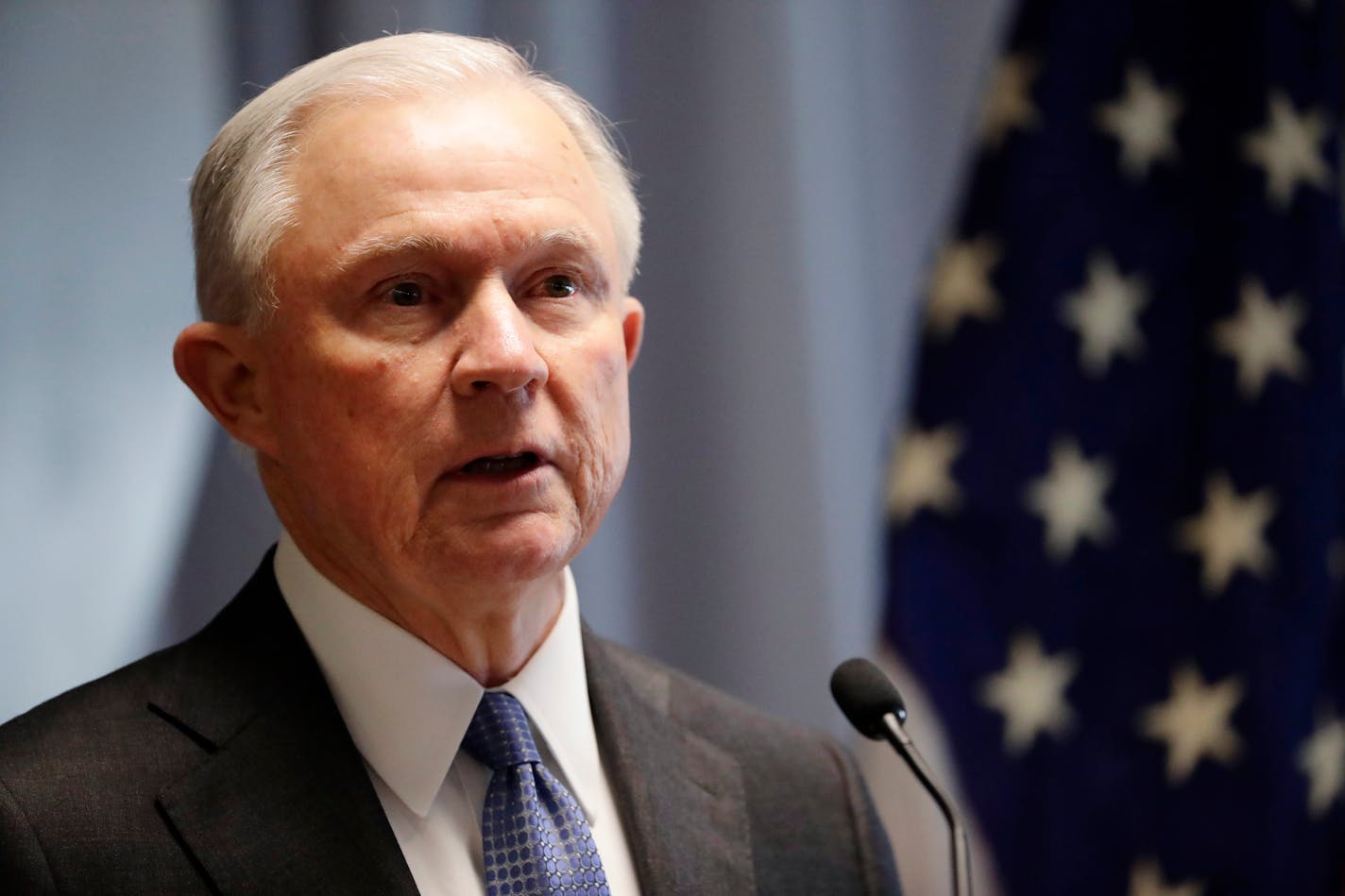 Attorney General Jeff Sessions spoke in New York in April.