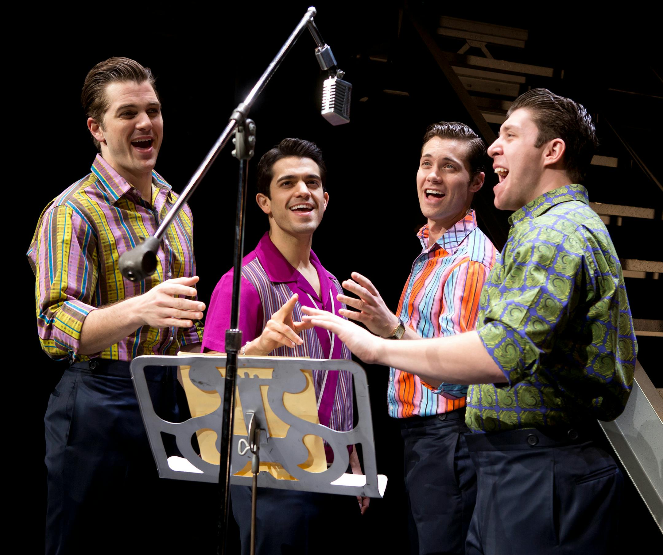 Photo by Jeremy Daniel Drew Seeley, Hayden Milanes, Matthew Dailey, Keith Hines in "Jersey Boys" at the Orpheum.