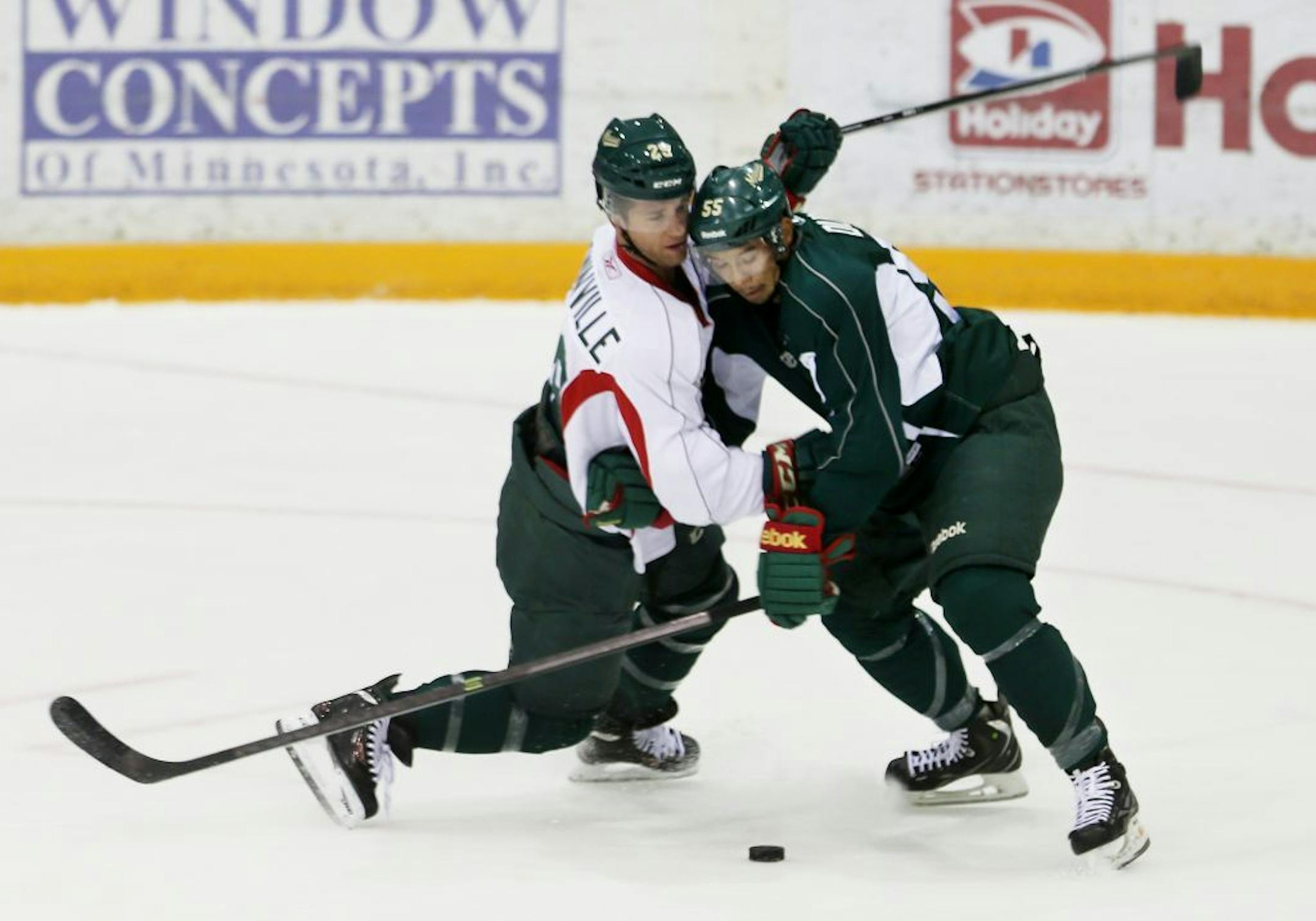 Wild practice at Ridder Arena on the U of M campus, MN. September 12, 2013.