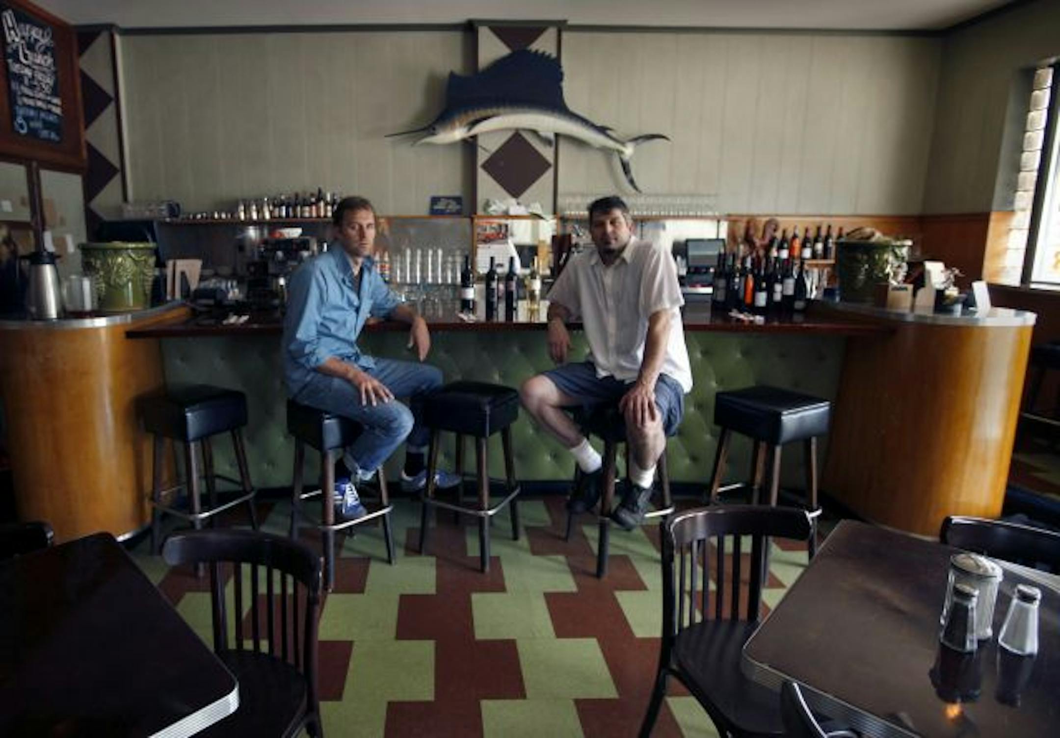 Modern cafe owner Jim Grell, left, and chef Phillip Becht.