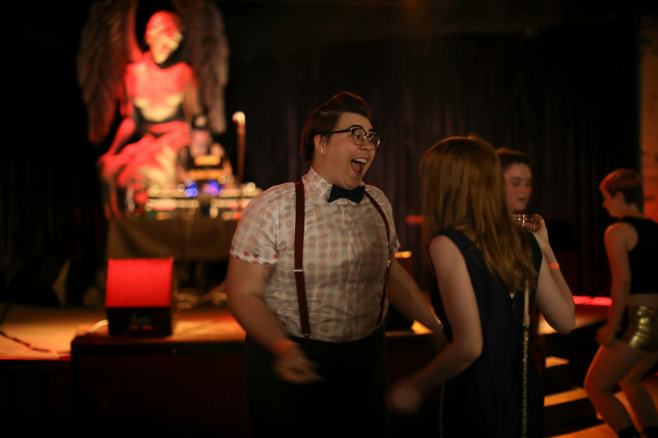 Britt Johnson and Rachael Johnson, right, danced during the Queer Prom Sunday night. ] JEFF WHEELER � jeff.wheeler@startribune.com A Queer Prom Sunday night, June 11, 2017 at Hell's Kitchen in Minneapolis wrapped up a day of activities connected to the Equality March for Unity and Pride in Washington and elsewhere.
