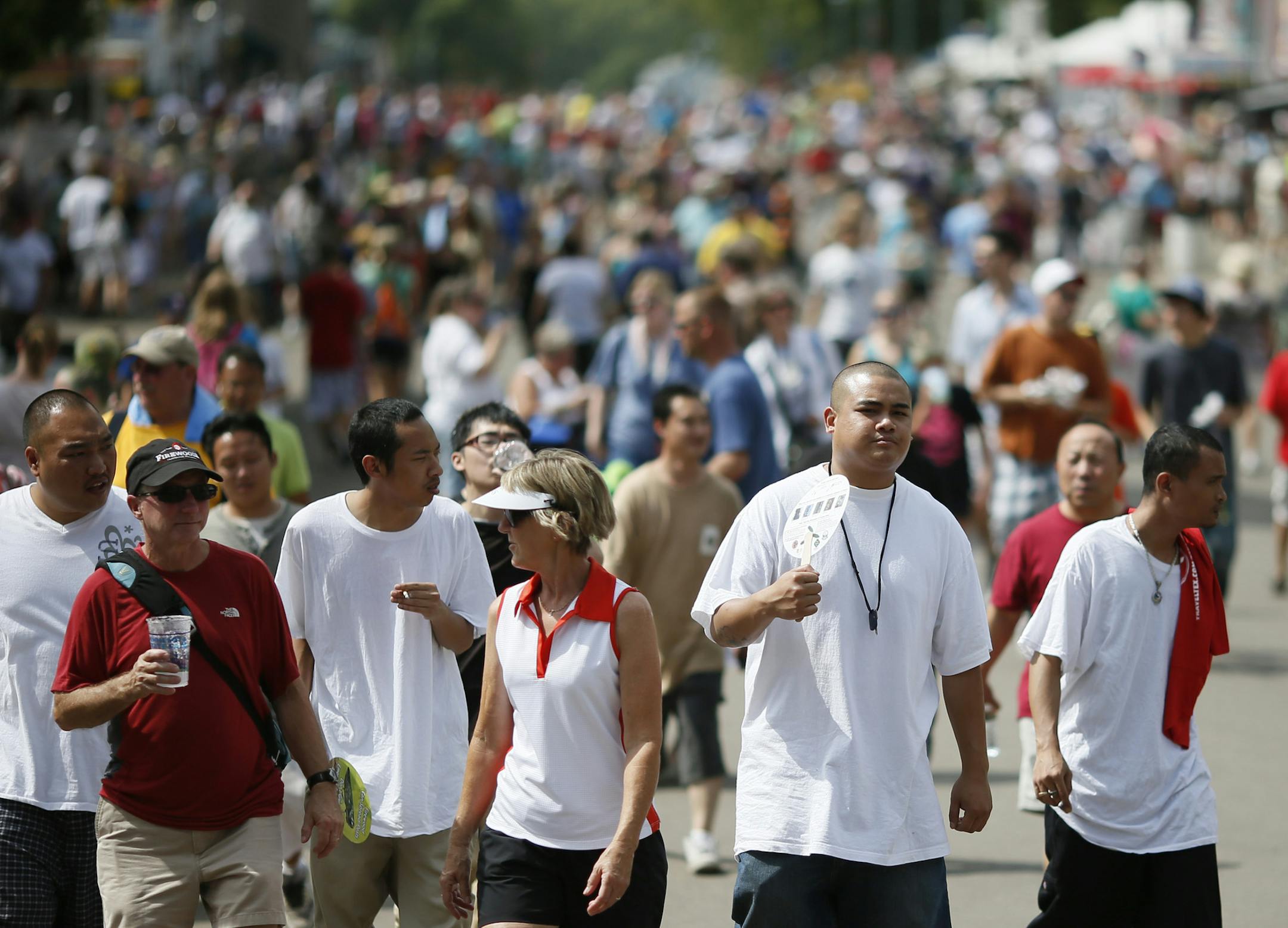 Because of the heat small crowds are attending this years Minnesota State Fair Wednesday Aug 28 ,2013 in Falcon Heights , MN. ] JERRY HOLT &#x201a;&#xc4;&#xa2; jerry.holt@startribune.com