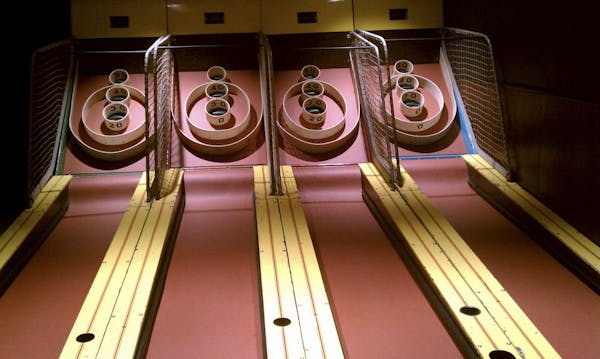 Skee-ball machines at Pat's Tap.
