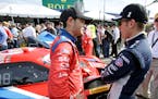 Drivers Kyle Larson, left, and Jamie McMurray, shown last year at Daytona.