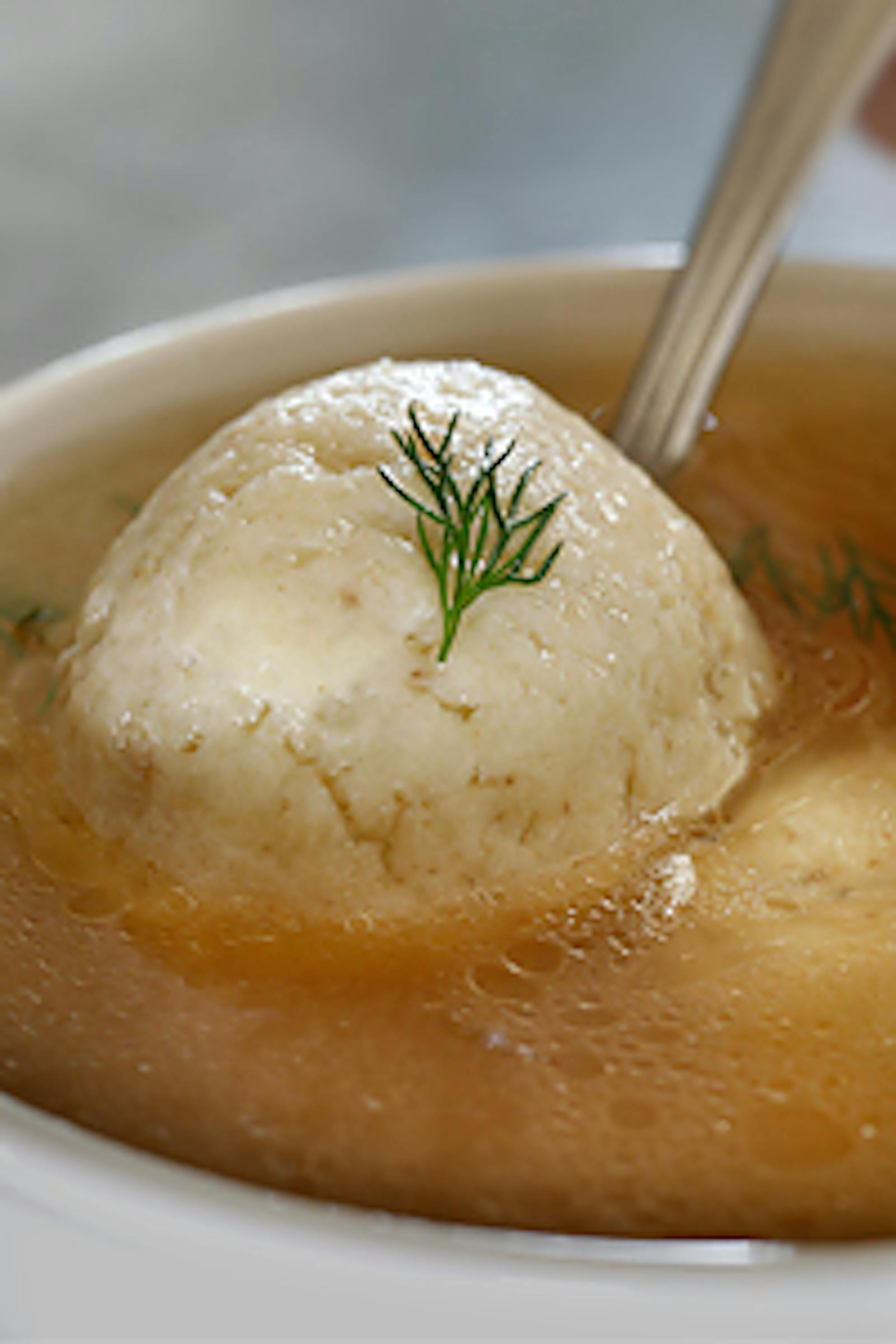 Matzo ball soup at Meritage