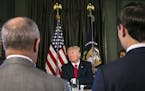 President Donald Trump speaks during a meeting regarding the opioid crisis, at his Trump National Golf Club in Bedminster, N.J., Aug. 8, 2017. Trump t