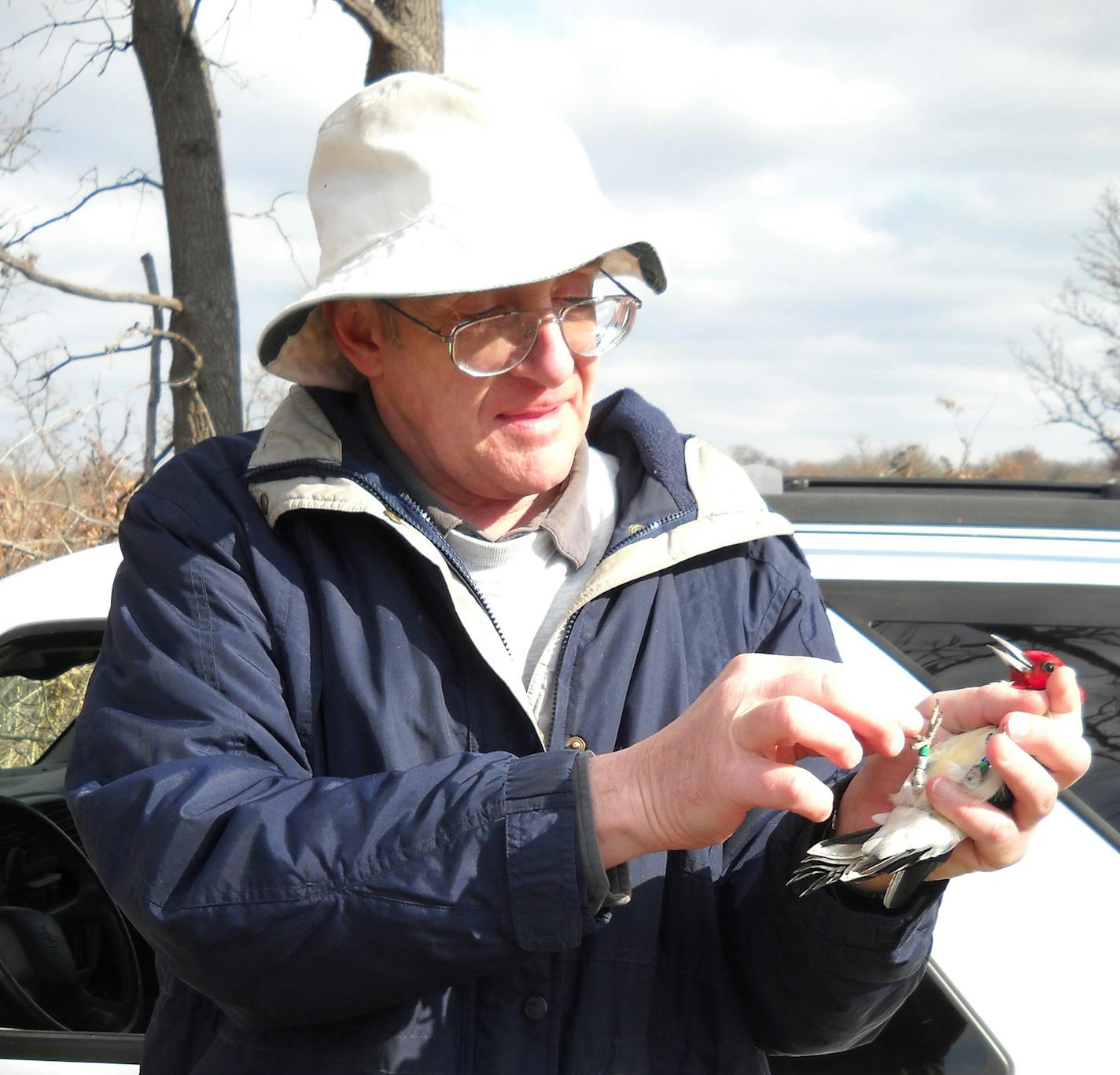 Bird count compiler Jim Horowitz in the field.