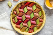 Tarte à la Rhubarbe from Frank Adrian Barron, author of Sweet Paris: Seasonal Recipes from an American Baker in France" (Harper Design, $29.99). Cred
