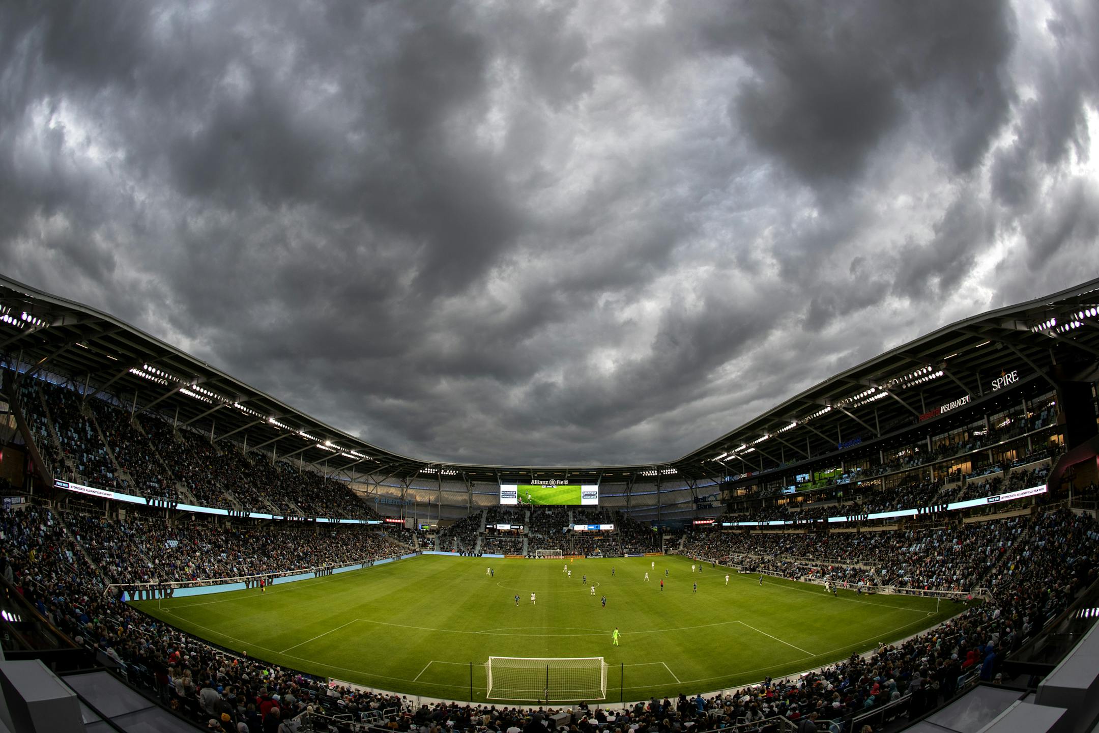 Clouds gathered over Allianz Field in St. Paul on May 22 when Minnesota United played Hertha Berlin in a friendly.