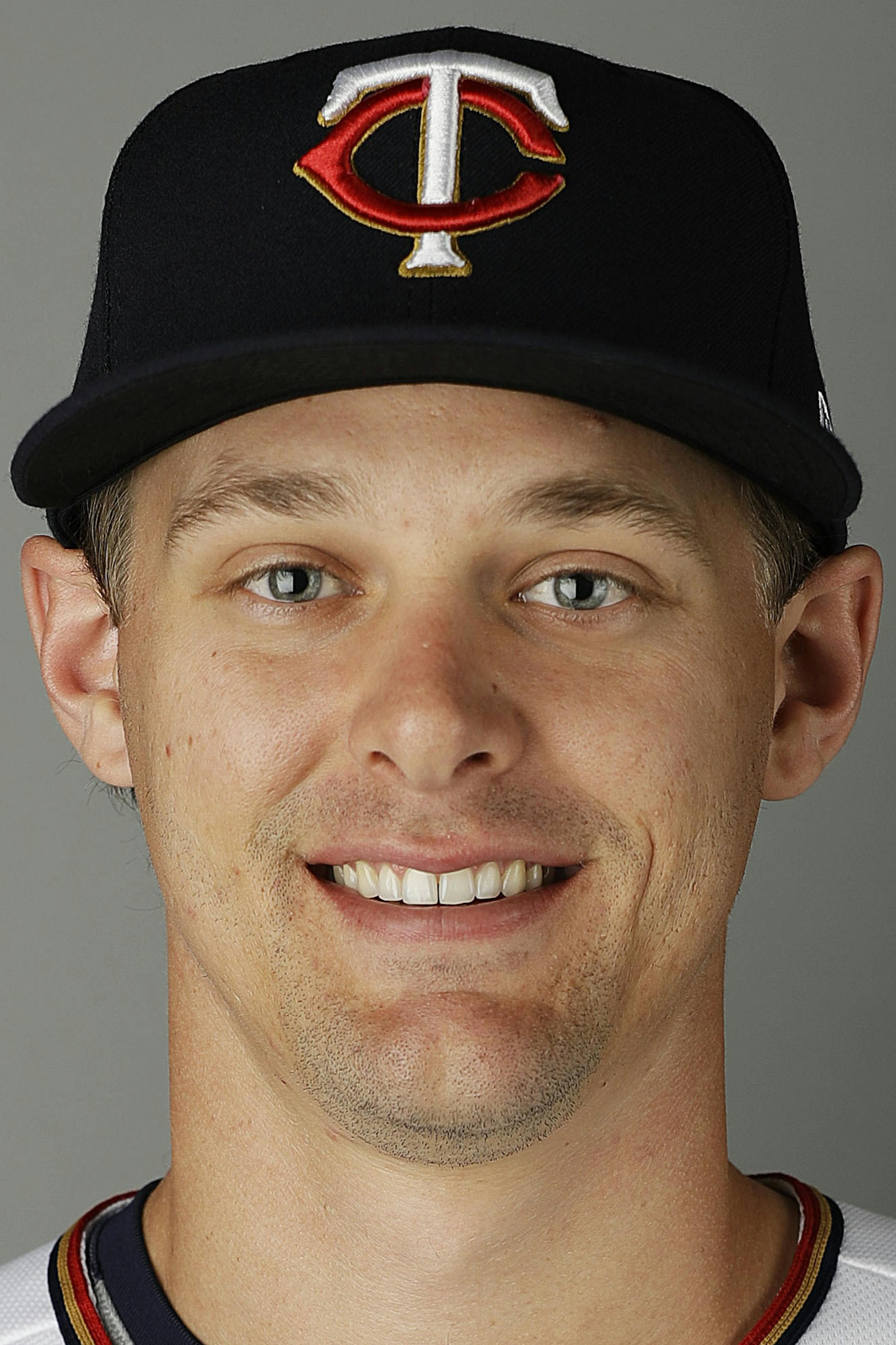This is a 2017 photo of Justin Haley of the Minnesota Twins baseball team. This image reflects the 2017 active roster as of Thursday, Feb. 23, 2017 when this image was taken. (AP Photo/David Goldman) ORG XMIT: FLDG101