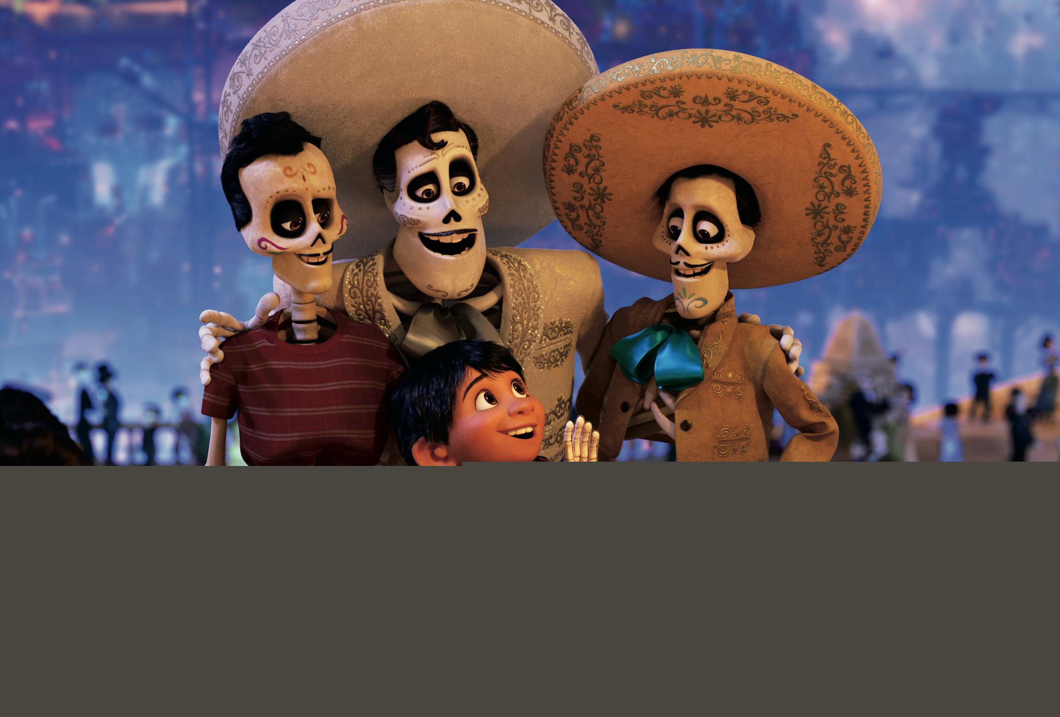 COCO (Pictured) - IDOL CHATTER ñ In DisneyïPixarís ìCoco,î aspiring musician Miguel journeys through the Land of the Dead in search of his idol, Ernesto de la Cruz. Miguel meets the popular performer at Ernestoís annual DÌa de Muertos party. Featuring Anthony Gonzalez as the voice of Miguel, and Benjamin Bratt as the voice of Ernesto de la Cruz, ìCocoî opens in U.S. theaters on Nov. 22, 2017. ©2017 DisneyïPixar. All Rights Reserved.