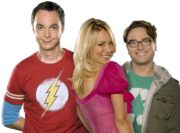 Photo illustration of Jim Parsons, Kaley Couco and Johnny Galecki in "The Big Bang Theory."
Photos provided by CBS
