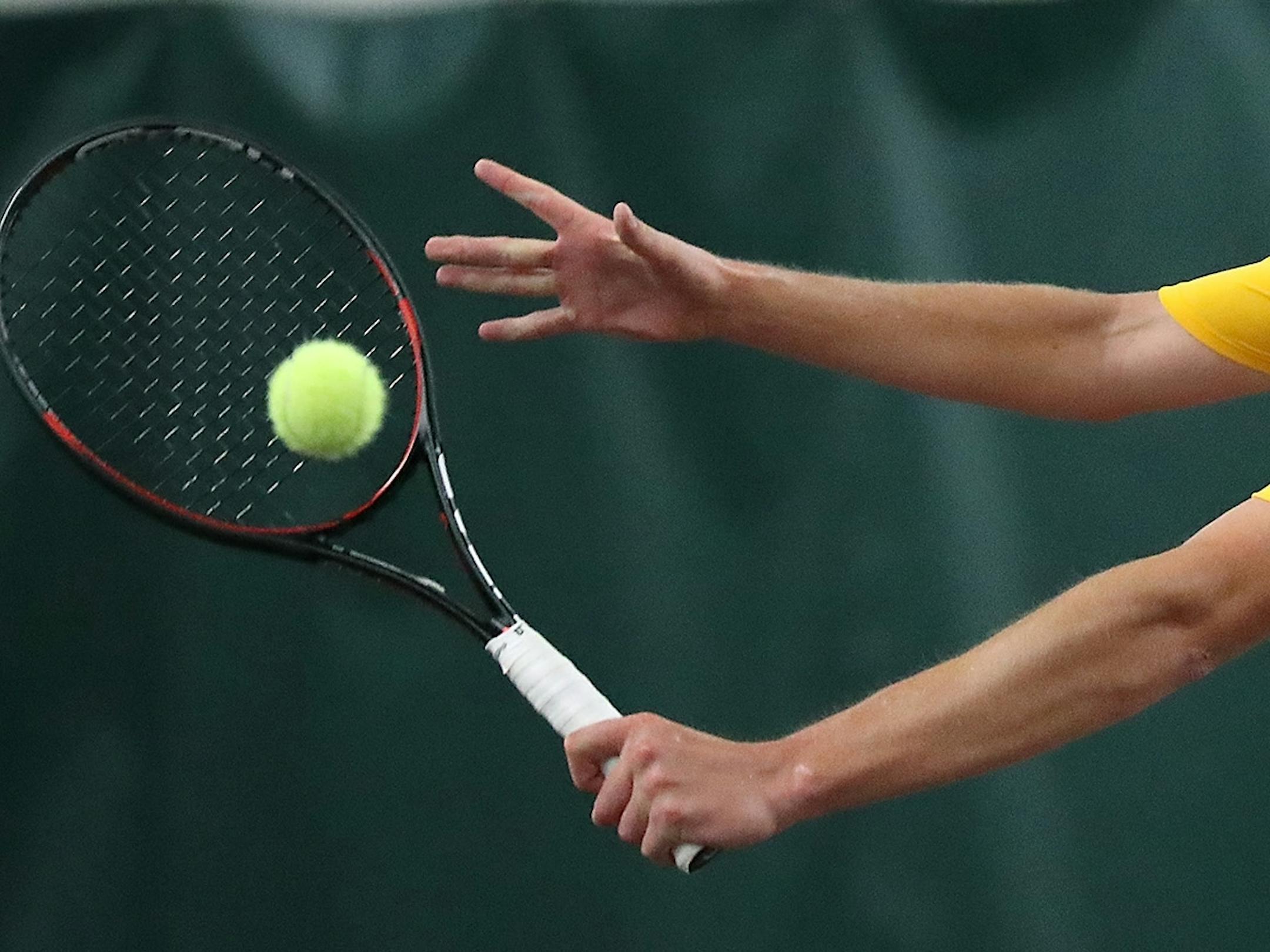Wayzata's Nicholas Beaty took on Shakopee's Jackson Allen in the Class 2A boys' tennis singles championships at the Baseline Tennis Center at the U of M, Friday June 10, 2016 in Minneapolis, MN.