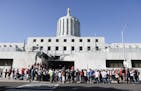 This year, Oregon state Senate Republicans staged a walkout to prevent the majority Democrats from enacting controversial legislation. Above, Jennifer