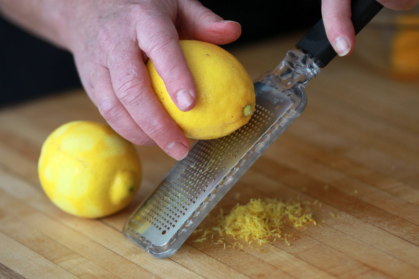 Lemon Peels. for filling. __ Baking Central Illustration for Taste cover, lemon meringue pie, and the step-by-step of making filling and whipping and a lofty meringue for a lemon pie by Kim Ode ] TOM WALLACE &#x2022; twallace@startribune.com#20027967A_ March 6, 2013_ SLUG: 168963 BAKING031413_ EXTRA INFORMATION: Baking Central by Lee Dean and Kim Ode.