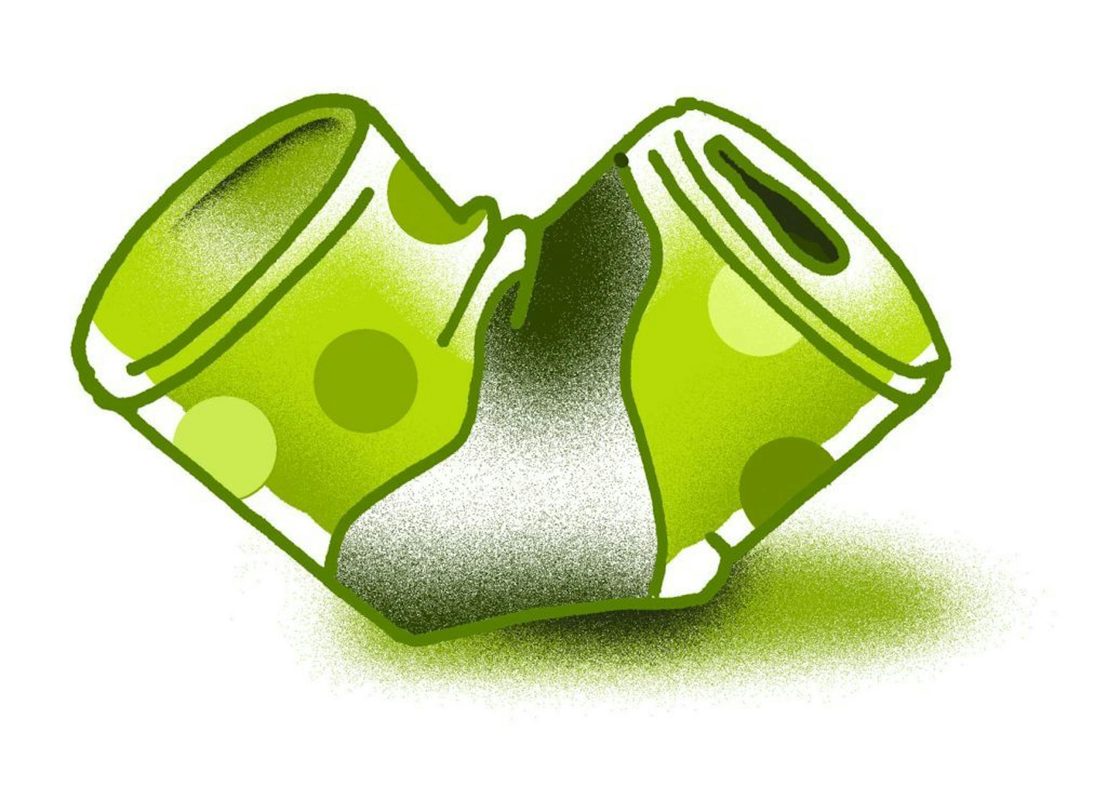300 dpi Reuben Munoz illustration of a crushed aluminum can; can be used with stories about litter, recycling. Los Angeles Times/MCT 2011<p> krtnational national; krtworld world; krt; krtcampus campus; mctillustration; 06000000; ENV; environmental issue; krtenvironment environment; aluminum can; recycling; 2011; krt2011