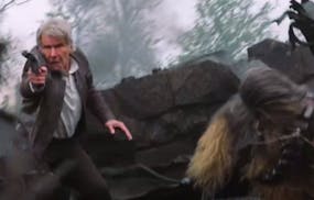 Han Solo in the new "Star Wars" The Force Awakens" trailer, which was released Thursday.
