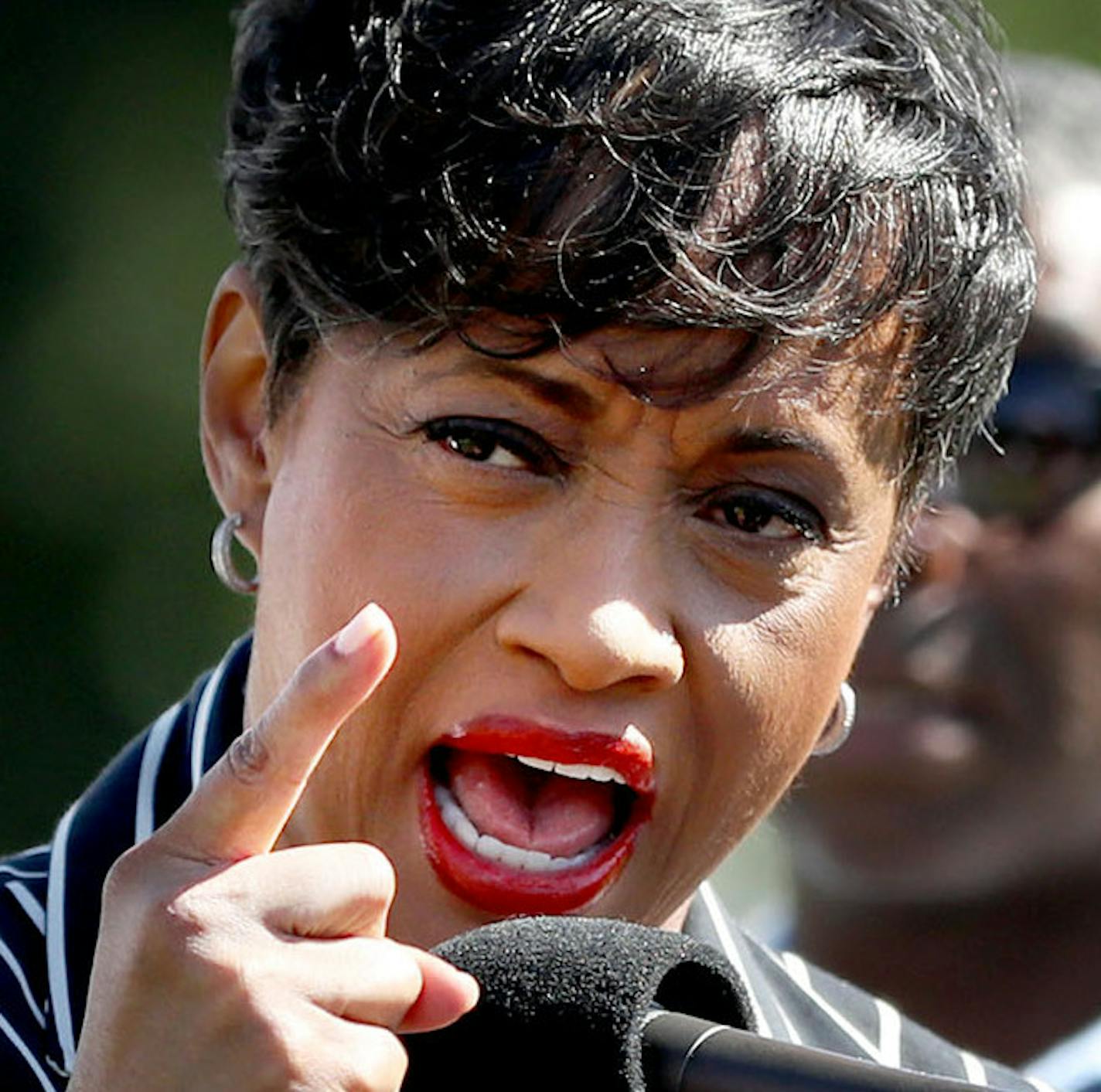 The Castile family attorney Judge Glenda Hatchett says: "I'll see you in court," in answer to rumors about whether or not Philando Castile was reaching for a gun in his car when he was shot four times by a police officer and died during a traffic stop last week. The Castile family announced that services for Philando Castile will be Thursday, at 12 noon at the St. Paul Cathedral during the press conference at the Capitol grounds lower mall Tuesday, July 12, 2016, in St. Paul, MN.](DAVID JOLES/ST