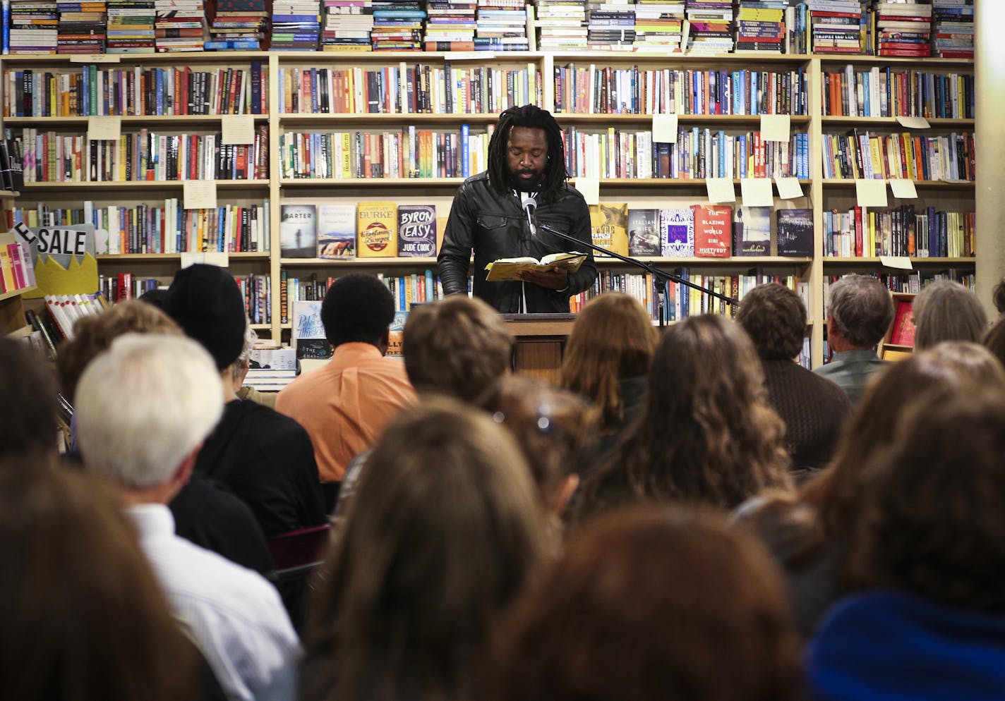 Author Marlon James at a reading of his new book "A Brief History of Seven Killings" at Common Good Books on Wednesday, October 3, 2014 in St. Paul, Minn. ] RENEE JONES SCHNEIDER &#x2022; reneejones@startribune.com