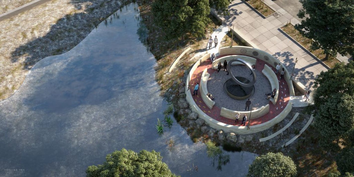 Rendering of the Smithsonian's National Native American Veterans Memorial being built in Washington D.C. The Shakopee Mdewakanton Sioux Community donated $1 milllion to the project to honor American Indian servicemen and women. Source: Smithsonian National Museum of the American Indian