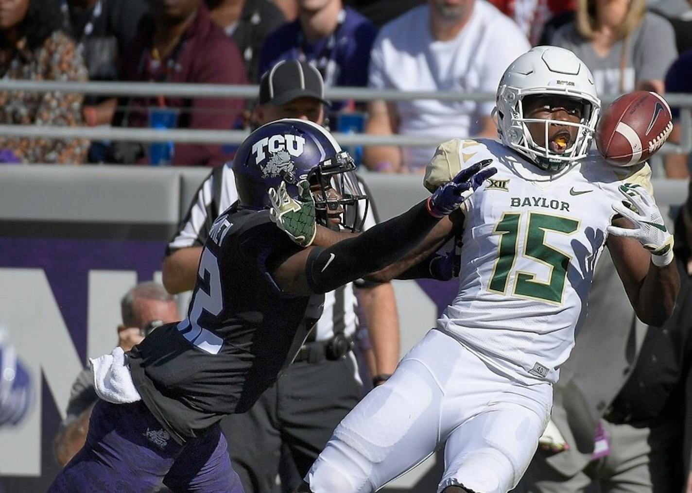 TCU cornerback Jeff Gladney, left, was selected by the Vikings in the first round.