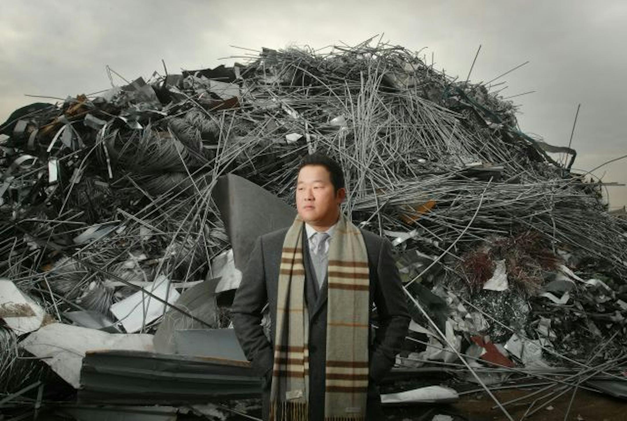 Dave Kang, vice president of Evermetal Inc., sells scrap metal to companies in Asia. The company's headquarters are in Secausus, N.J.
