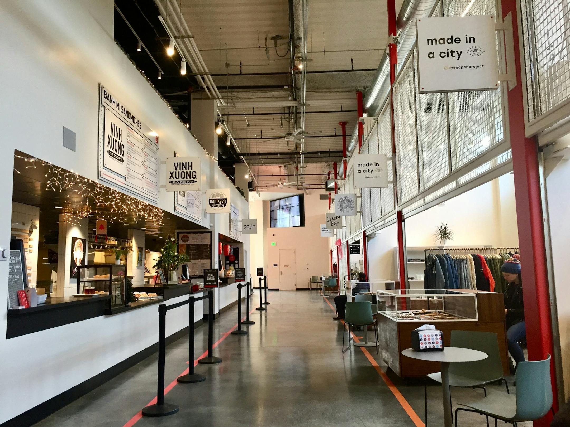 Zeppelin Station in the RiNo neighborhood of Denver is one of the newest food halls to open in the area and specializes in "global inspired" food stalls -- from banh mi sandwiches to gelato.