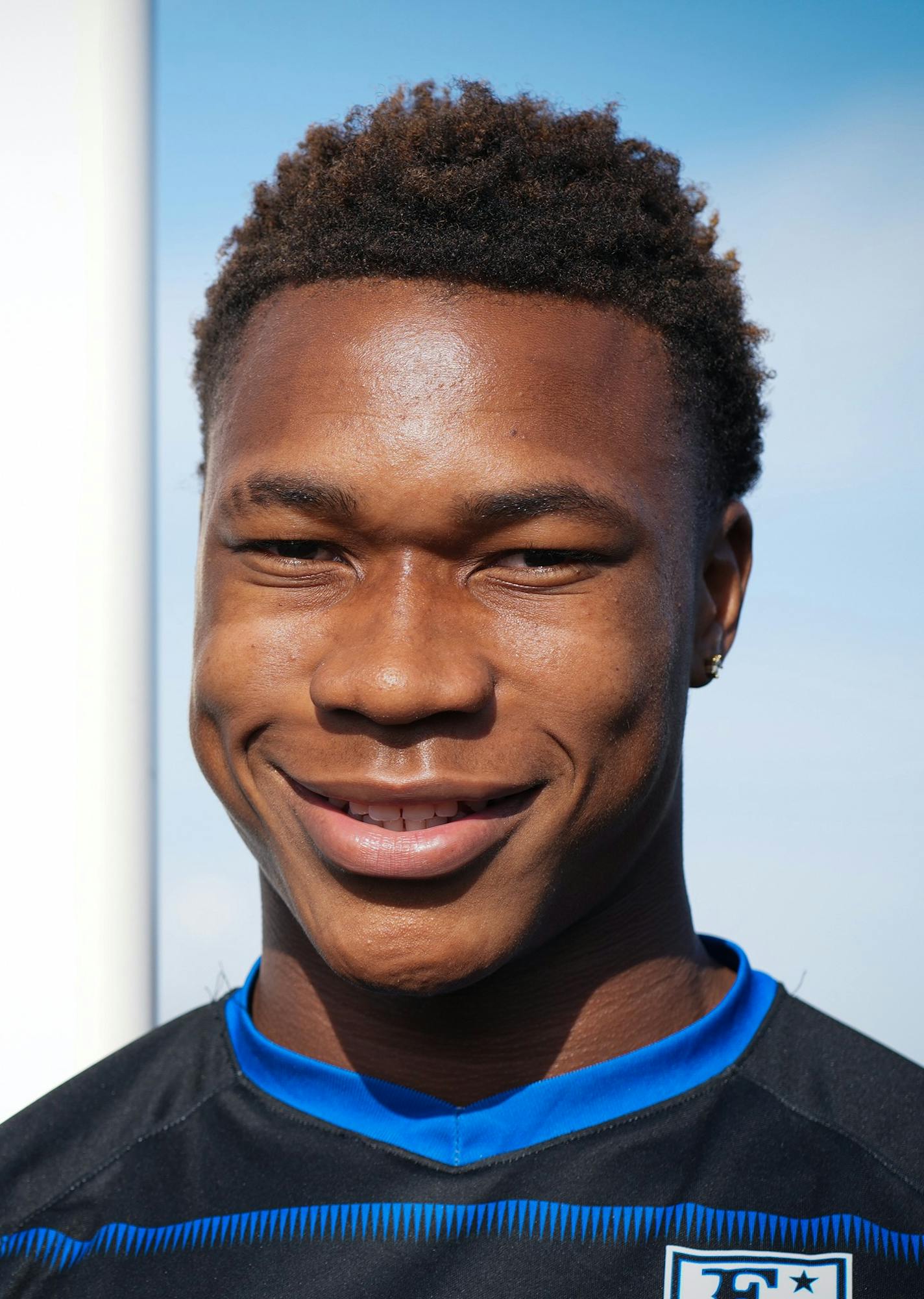 Asher Ozuzu of Eastview is the Star Tribune boys' prep soccer player of the year. He was photographed at the Blaine High School stadium in Blaine, Minn., on Friday, Oct. 21, 2022. Metro Players of the Year in soccer. ] SHARI L. GROSS • shari.gross@startribune.com