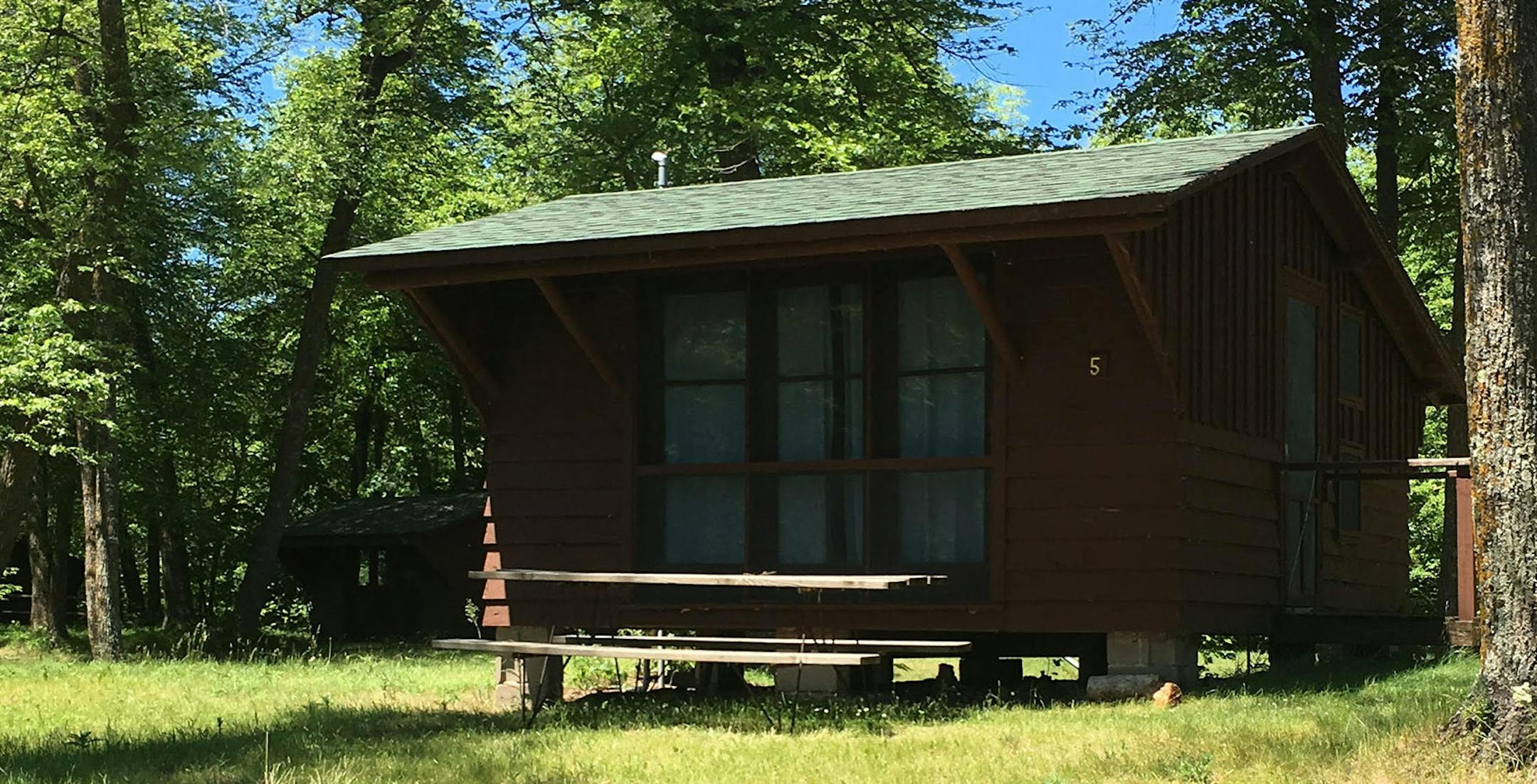 The cabin at Family Camp near Ponsford, Minn.
