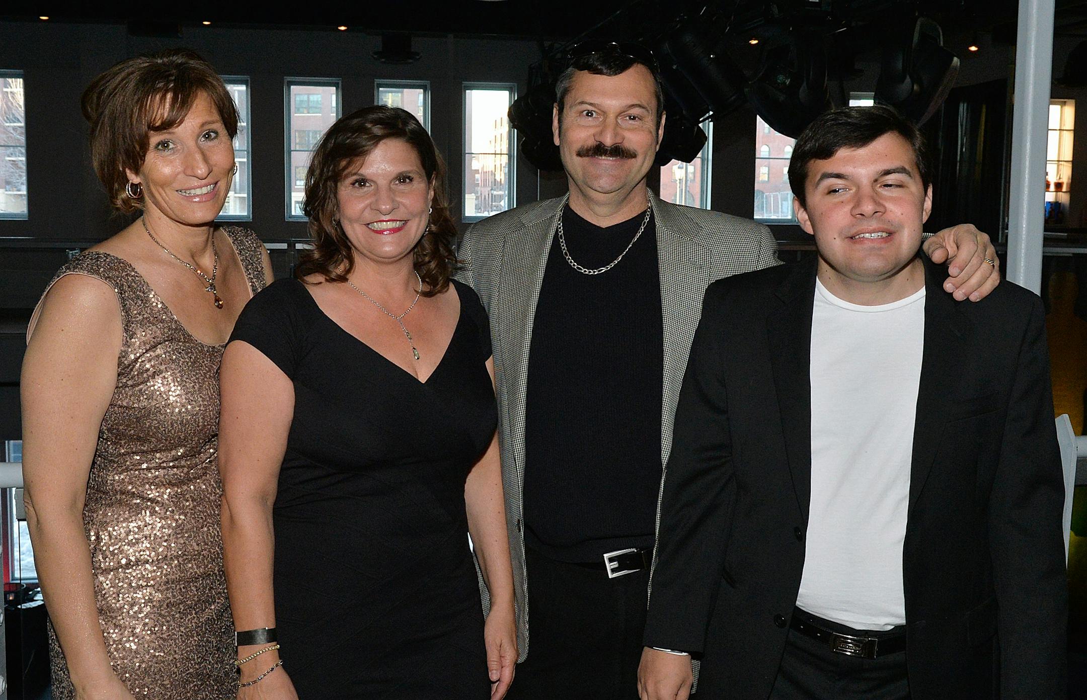 From left to right, Shelley Rice and Gail, Mark and Chris Foreman.