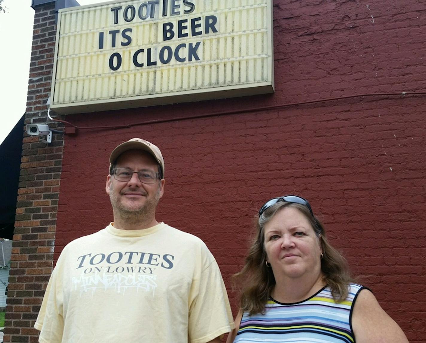 Photo by Jon Tevlin: Nick and Lilie (cq) Johnson, owners of Tootie's.