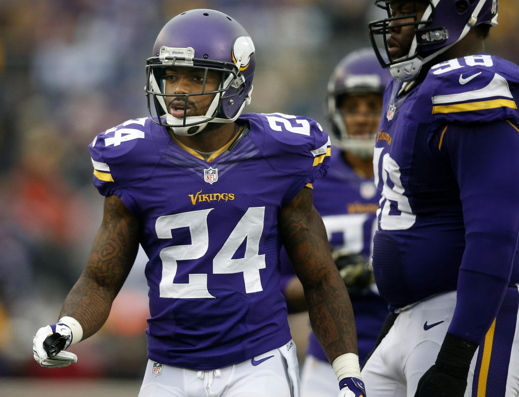 Vikings cornerback Captain Munnerlyn (24).