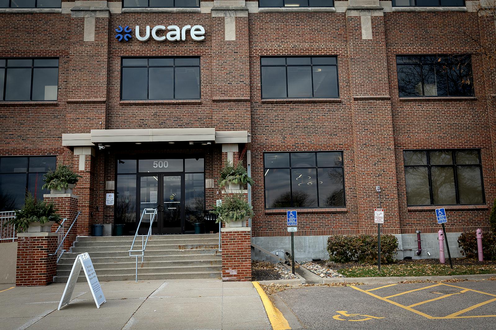 The exterior of the UCare headquarters building photographed in Minneapolis on Monday. 
