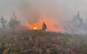 The North Norris fire burning in northern Minnesota in 2021.