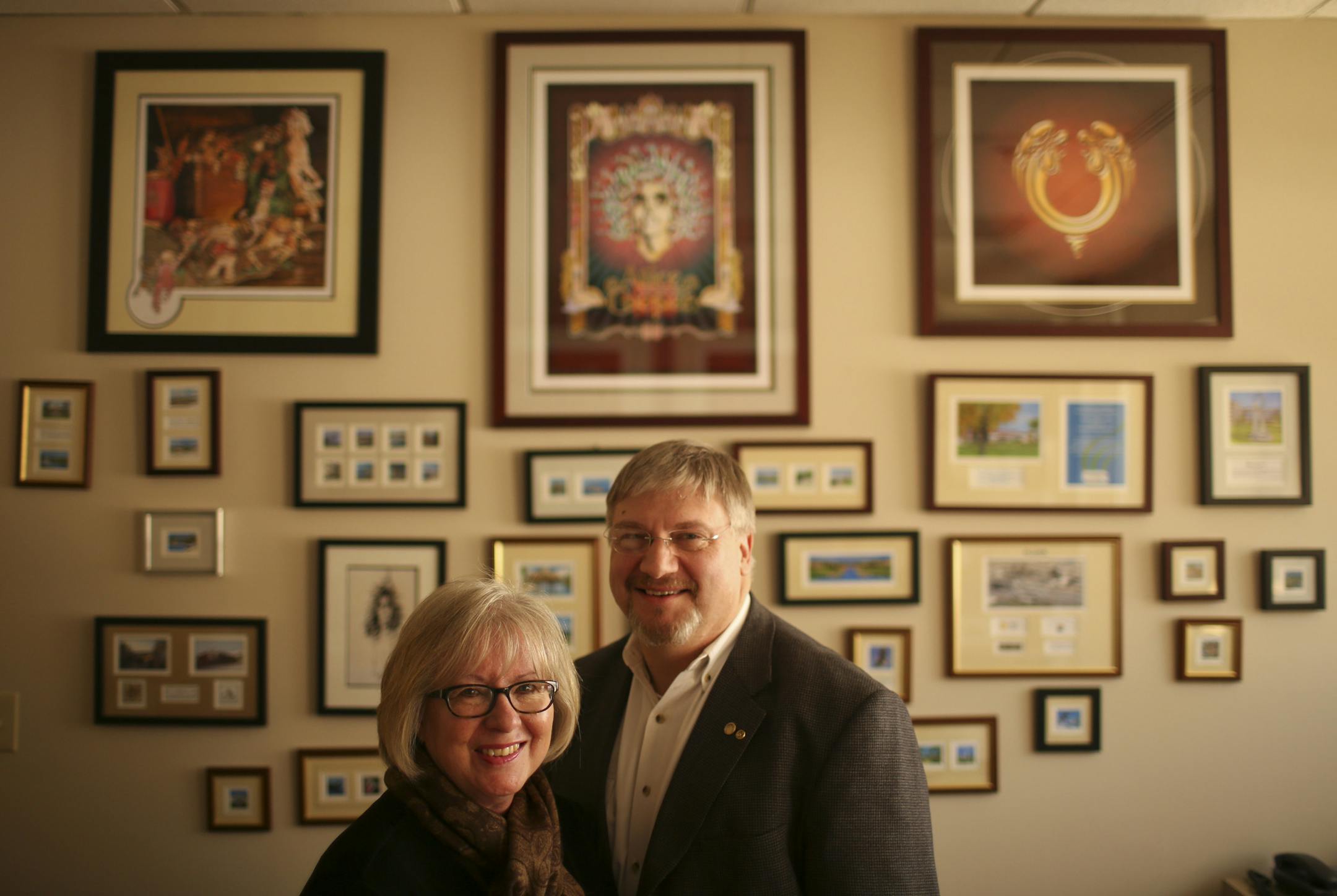 John Borowicz, who owns a specialty framing company with his wife, Jackie Drury, is pleased with the new health insurance exchanges. They were photographed together Wednesday afternoon, March 20, 2013 in a conference room at their Plymouth office and workshop. ] JEFF WHEELER ‚Ä¢ jeff.wheeler@startribune.com