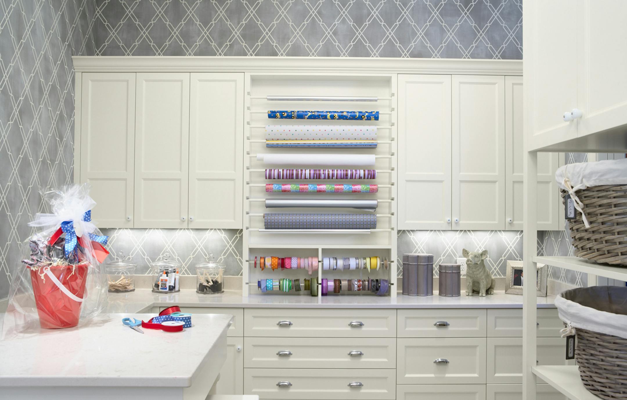 Photo by Susan Gilmore Wrapping room designed b Martha O'Hara Interiors