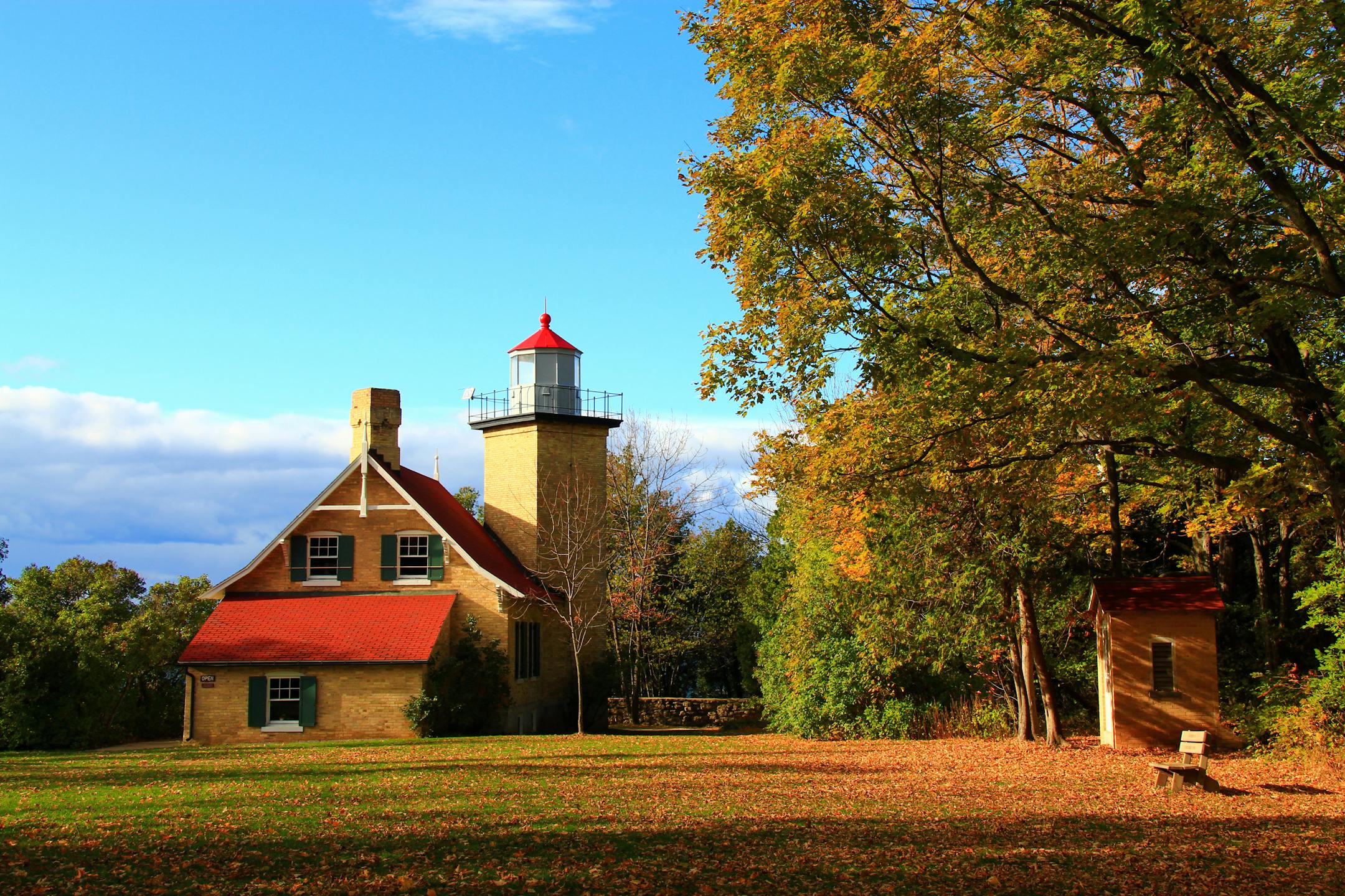Eagle Bluff lighthouse in Peninsula State Park.