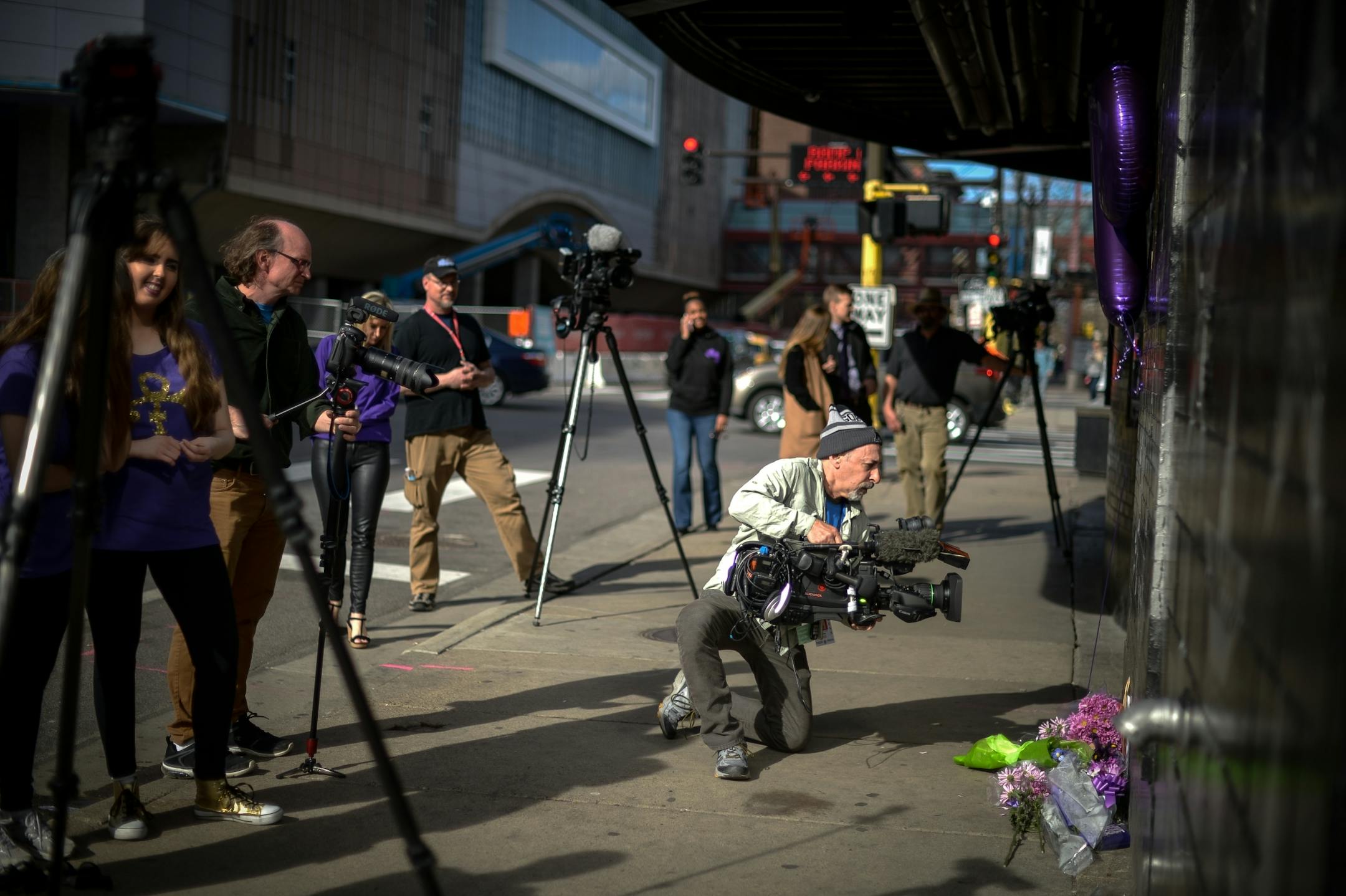 For much of the afternoon, there were more journalists than Prince fans at First Avenue.